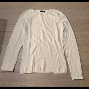 Cream cashmere Hawick sweater.